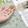40Pcs UV Plating Alloy Rhinestone Pendants ALRI-DC0001-09-3