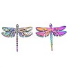 Rainbow Color Alloy Big Pendant Rhinestone Settings PALLOY-N163-170-NR-3