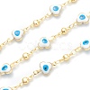 Golden Brass Enamel Link Chains CHC-H103-16A-G-1