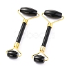Natural Obsidian Brass Face Massager MRMJ-G009-53G-1