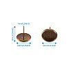 Brass Ear Studs Settings X-IFIN-Q005-AB-7