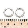 Tarnish Resistant 304 Stainless Steel Huggie Hoop Earrings EJEW-F111B-16mm-P-3