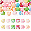 30Pcs Sports UV Plating Opaque Acrylic Beads PACR-TA0001-29-2