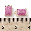 Brass Micro Pave Cubic Zirconia Charms KK-G491-31G-03-3