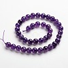 Round Natural Amethyst Gemstone Bead Strands G-J333-01-6mm-2