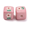 Printed Opaque Acrylic Beads SACR-A009-01C-2