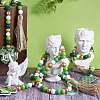 3Pcs 3 Style Wood Beaded Garlands HJEW-SZ0001-37-6