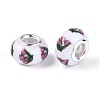 Opaque Resin European Beads RPDL-T004-01G-2