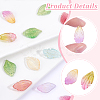 140Pcs 14 Color Autumn Theme Two Tone Spray Painted Glass Pendants GLAA-GA0001-84-3