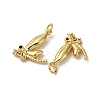 Brass Micro Pave Cubic Zirconia Pendants KK-P308-39G-2