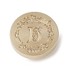 Golden Tone Wax Seal Brass Stamp Head DIY-B079-01G-U-2