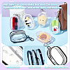 6Pcs 6 Colors Portable Travel Transparent Plastic Zipper Bags with Alloy Clasps ABAG-GA0001-29B-4