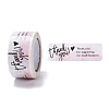 Pink Rectangle Paper Thank You Stickers DIY-C042-07C-1