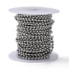 Tarnish Resistant 304 Stainless Steel Ball Beaded Chains CHS-K002-11-6