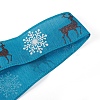 Christmas Burlap Ribbon SRIB-WH0006-15B-2