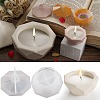 Faceted Octagon DIY Silicone Candle Cup Molds DIY-P078-07-1