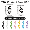 28Pcs 14 Style Snake Spray Painted Zinc Alloy Cabochons MRMJ-AR0001-17-2