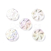 UV Plating Opaque Acrylic Beads X-OACR-P010-02-2