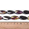 Electroplate Transparent Glass Beads Strands EGLA-N055-02J-4