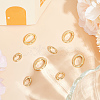 8Pcs 2 Styles Rack Plating Brass Spring Gate Rings KK-BBC0014-15-4