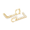Brass Micro Pave Clear Cubic Zirconia Pendants ZIRC-J039-18G-L-2