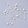 ABS Plastic Imitation Pearl Beaded Trim Garland Strand SACR-T354-01G-2