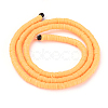 Flat Round Handmade Polymer Clay Bead Spacers CLAY-R067-4.0mm-15-2