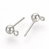 Iron Ball Stud Earring Findings X-KK-R071-09P-2