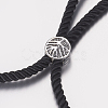 Nylon Twisted Cord Bracelet Making MAK-F019-04B-3