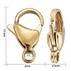 Ion Plating(IP) 304 Stainless Steel Lobster Claw Clasps STAS-H353-F-02G-3