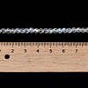 Electroplate Transparent Glass Beads Strands EGLA-A035-T4mm-L19-4