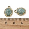 Natural Amazonite Faceted Oval Pendants G-I375-02G-03-3