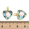 Natural Paua Shell Pendants KK-D005-04B-G-3