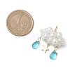 Pearlized Glass Pearl Beads Pendants PALLOY-MZ01101-02-2