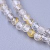 Natural Rutilated Quartz Beaded Necklaces NJEW-K114-A-A10-2