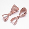 Filigree Rack Plating Brass Pendant Pinch Bails KK-L102-12-2
