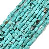 Dyed Natural Crackle Turquoise Beads Strands G-K365-G03-02-3