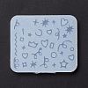 Line & Ring & Heart & Star & Crown & Square & Rectangle & Acanthosphere Filling Silicone Molds DIY-M029-02-1