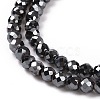 Electroplate Non-magnetic Synthetic Hematite Beads Strands G-L487-C-15-3