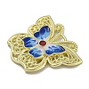 Rack Plating Alloy Enamel Pendants PALLOY-F312-47G-01-2