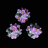 Luminous Polymer Clay Rhinestone Floral Ball Beads CLAY-U002-01D-3