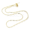 Rack Plating Brass Column & Ball Link Chain Necklaces MAK-L042-06G-1