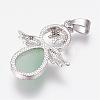 Natural Green Aventurine Pendants G-G651-A13-3