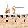 SHEGRACE Brass Micro Pave Cubic Zirconia Stud Earrings XGRQ4N541-707G-3