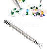 Stainless Steel 4 Prongs Rhinestones Claw Tweezers TOOL-L010-006-4