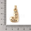 Brass Micro Pave Cubic Zirconia Pendants ZIRC-P121-01G-L-3