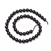 Natural Black Tourmaline Beads Strands X-G-L554-02-6mm-3