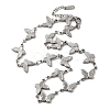 304 Stainless Steel Link Chain Necklaces NJEW-Q033-01A-P-2