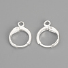 Brass Huggie Hoop Earring Findings X-KK-R071-08S-1