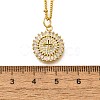 Brass Clear Cubic Zirconia Pendant Necklaces for Women NJEW-A039-02E-G-5